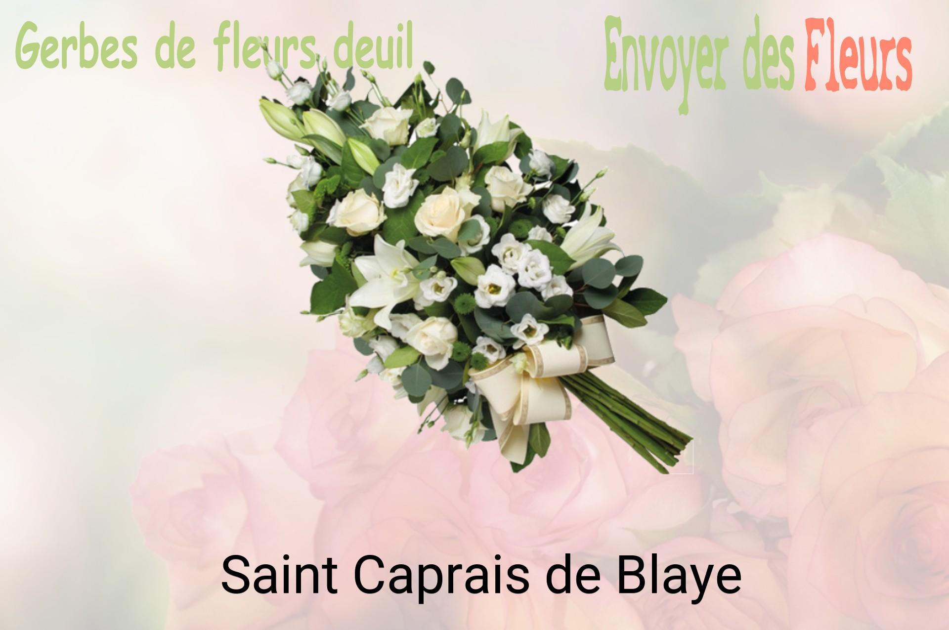 Gerbe de fleurs de deuil livrée à Saint-Caprais-de-Blaye